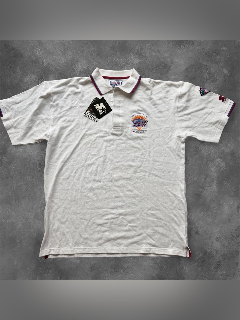 Vintage 1995 Super Bowl XXIX Pro Line by Starter NWT Polo Shirt Size L